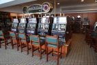 Slot machines in the Queen Elizabeth 2 cruise ship turned floating hotel