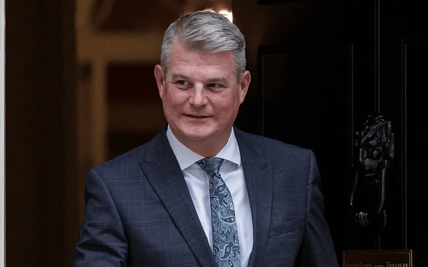 UK Gambling Minister Stuart Andrew in a doorway