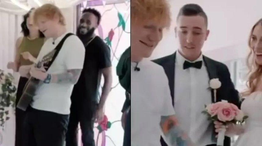 Ed Sheeran Crashes Las Vegas Wedding to Serenade Newlyweds