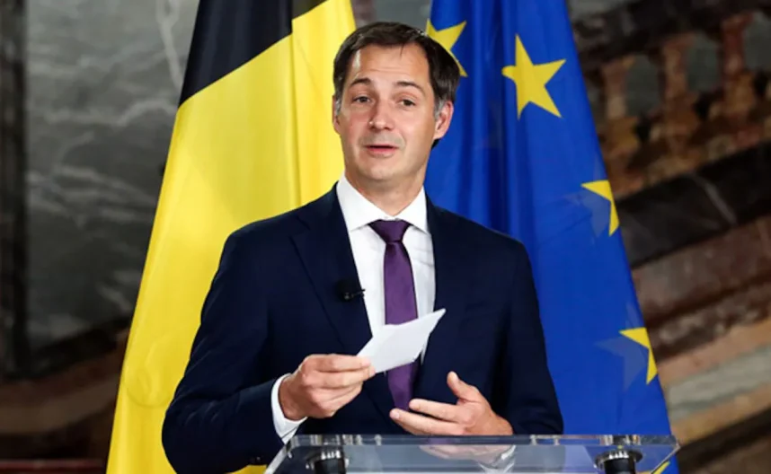 Belgium Prime Minister Alexander De Croo in a parliamentary speech