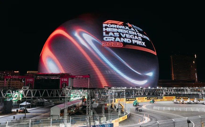 Sphere to Display F1 Las Vegas Grand Prix Real-Time Pole Positions