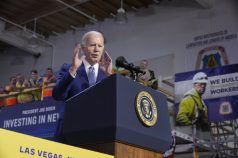 Biden Las Vegas Appearance Focuses on High-Speed Train, UNLV Shooting Victims