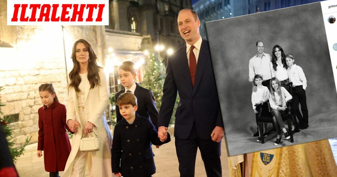 Prinssi Williamin ja prinsessa Catherinen tuore joulukorttikuva julki – Somekansa ei pääse yli yhdestä seikasta